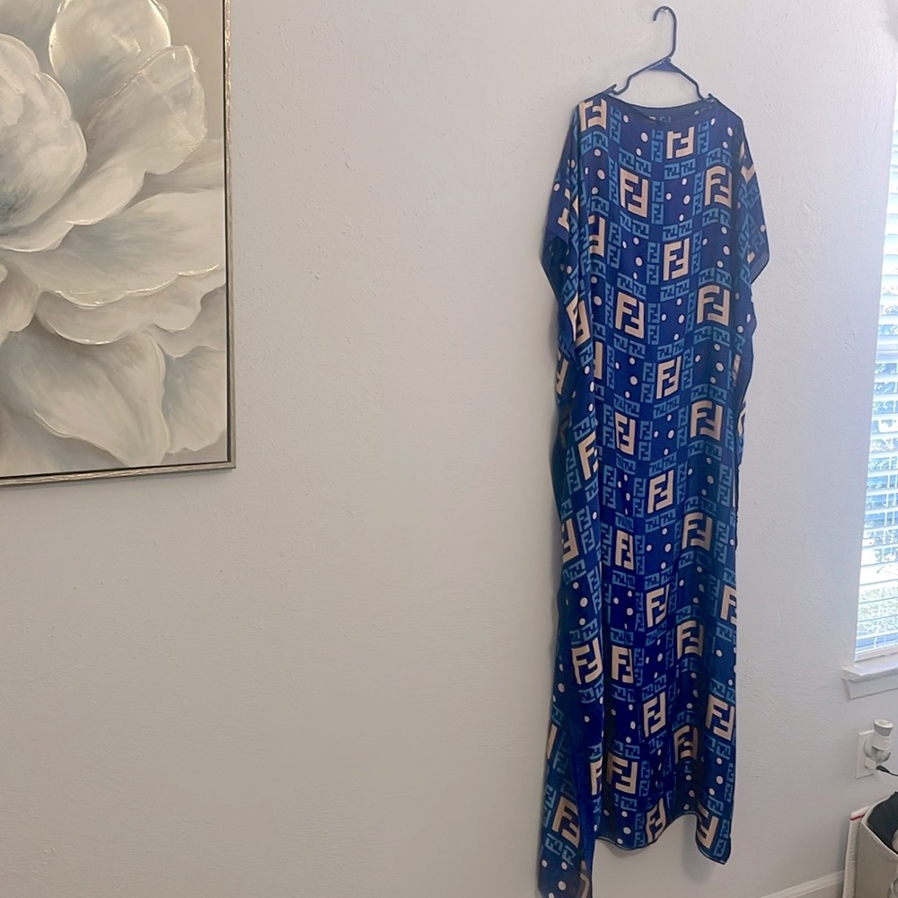 Blue Kaftan / Caftan Dress One Size